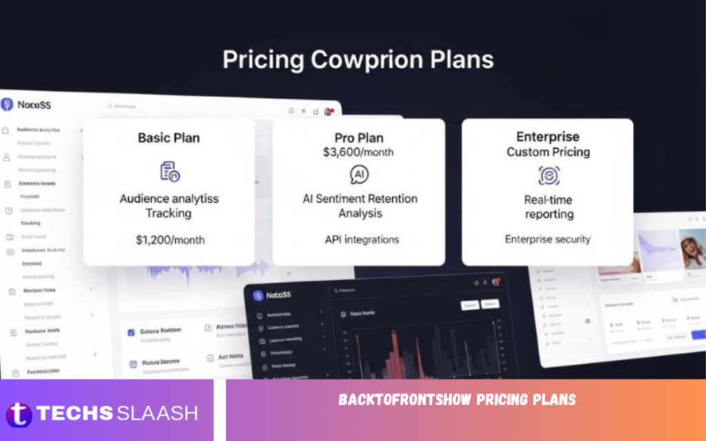 BacktoFrontShow Pricing Plans