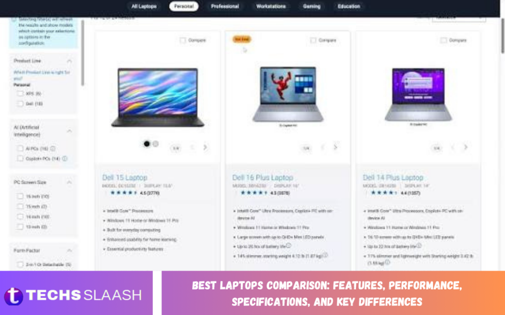 Best Laptops Comparison: Features, Performance, Specifications, and Key Differences Best Laptops Comparison