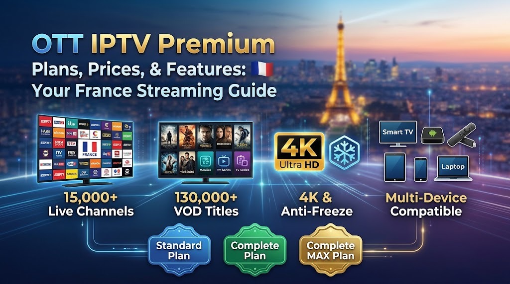 OTT IPTV Premium | Plans, Prices, Features and Streaming Guide for France